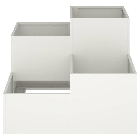 Tuin Bloempot Wit 80 x 80 x 60 cm Staal 6