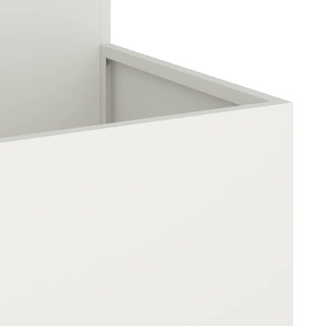 Tuin Bloempot Wit 80 x 80 x 60 cm Staal 9