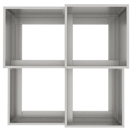 Tuin Bloempot Zilver 80 x 80 x 60 cm Roestvrij staal 8