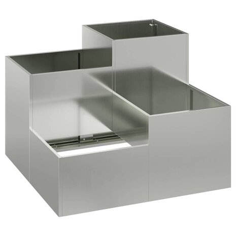 Tuin Bloempot Zilver 80 x 80 x 60 cm Gegalvaniseerd staal 2
