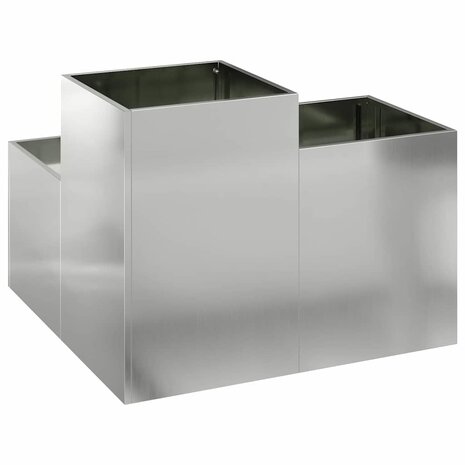 Tuin Bloempot Zilver 100 x 100 x 60 cm Gegalvaniseerd staal 5