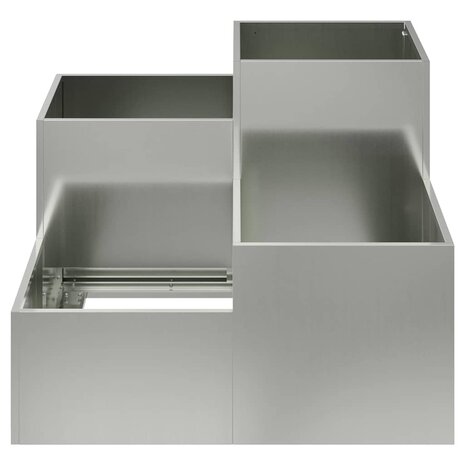 Tuin Bloempot Zilver 100 x 100 x 60 cm Gegalvaniseerd staal 6