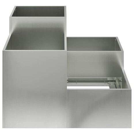 Tuin Bloempot Zilver 100 x 100 x 60 cm Gegalvaniseerd staal 7