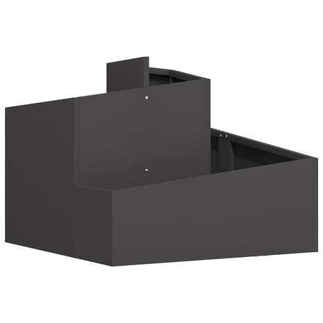 Tuin Bloempot Zwart 60 x 60 x 50 cm Staal 2