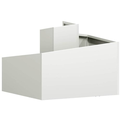Tuin Bloempot Wit 60 x 60 x 50 cm Staal 6