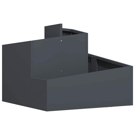 Tuin Bloempot Antraciet 60 x 60 x 50 cm Staal 2