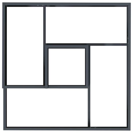 Tuin Bloempot Antraciet 60 x 60 x 50 cm Staal 6