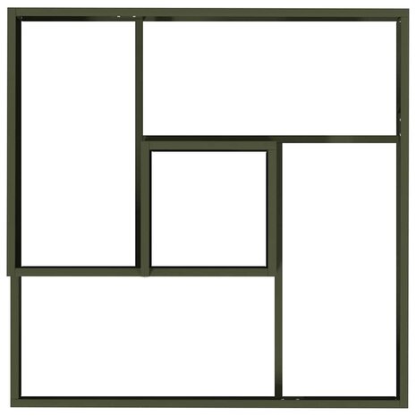 Tuin Bloempot Olijfgroen 60 x 60 x 50 cm Staal 5
