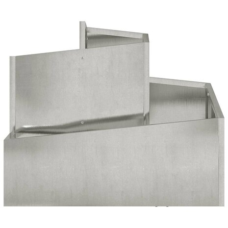 Tuin Bloempot Zilver 60 x 60 x 50 cm Roestvrij staal 5