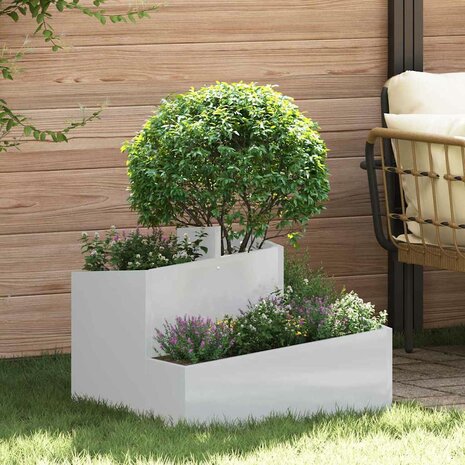 Tuin Bloempot Zilver 60 x 60 x 50 cm Gegalvaniseerd staal 1
