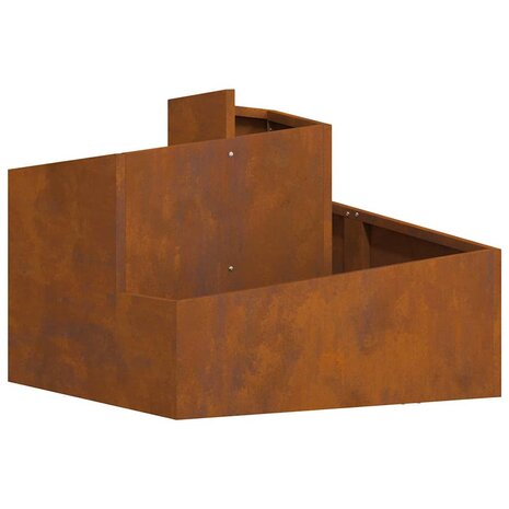 Tuin Bloempot Bruin 60 x 60 x 50 cm Cortenstaal 2