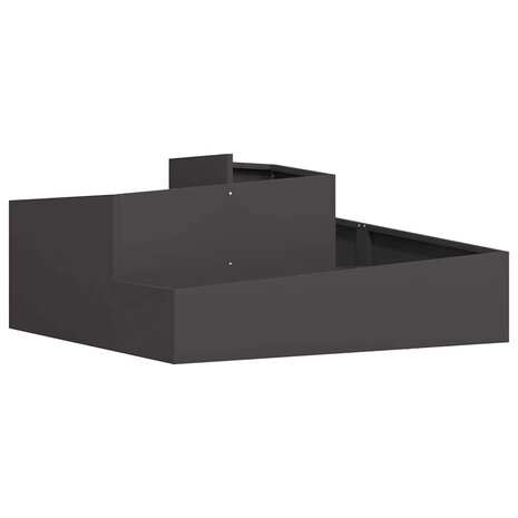 Tuin Bloempot Zwart 100 x 100 x 50 cm Staal 2