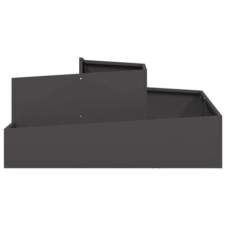 Tuin Bloempot Zwart 100 x 100 x 50 cm Staal 5
