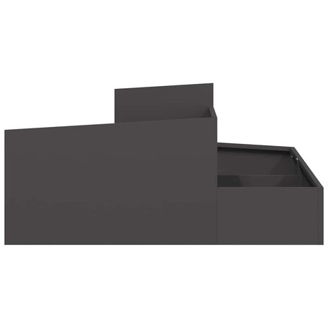 Tuin Bloempot Zwart 100 x 100 x 50 cm Staal 6