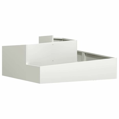 Tuin Bloempot Wit 100 x 100 x 50 cm Staal 2