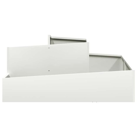 Tuin Bloempot Wit 100 x 100 x 50 cm Staal 5