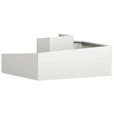 Tuin Bloempot Wit 100 x 100 x 50 cm Staal 7