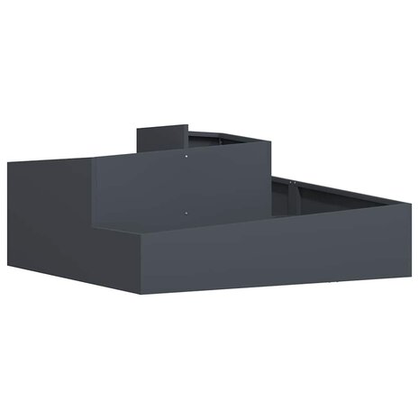 Tuin Bloempot Antraciet 100 x 100 x 50 cm Staal 2