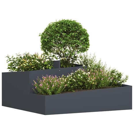 Tuin Bloempot Antraciet 100 x 100 x 50 cm Staal 3