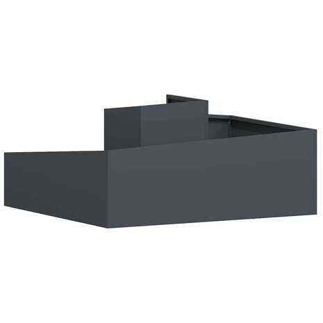 Tuin Bloempot Antraciet 100 x 100 x 50 cm Staal 7