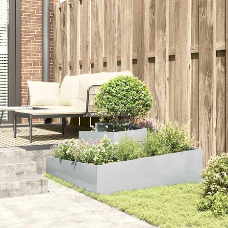 Tuin Bloempot Zilver 100 x 100 x 50 cm Gegalvaniseerd staal 4