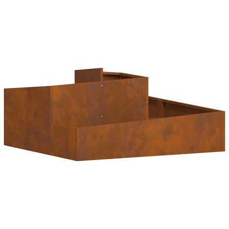 Tuin Bloempot Bruin 100 x 100 x 50 cm Cortenstaal 2