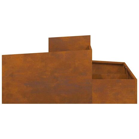 Tuin Bloempot Bruin 100 x 100 x 50 cm Cortenstaal 7