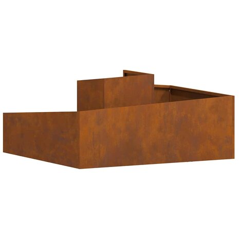 Tuin Bloempot Bruin 100 x 100 x 50 cm Cortenstaal 8