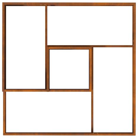 Tuin Bloempot Bruin 100 x 100 x 50 cm Cortenstaal 9