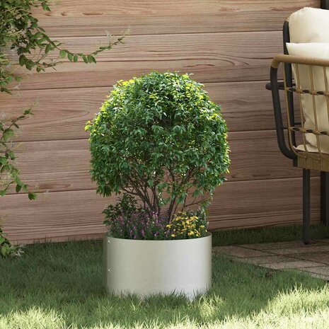 Tuin Bloempot Zilver 30 x 30 x 20 cm Roestvrij staal 1