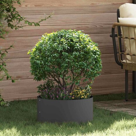 Tuin Bloempot Zwart 40x40x20 cm van Staal 1
