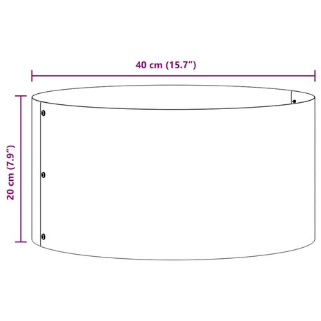 Tuin Bloempot Zwart 40x40x20 cm van Staal 7