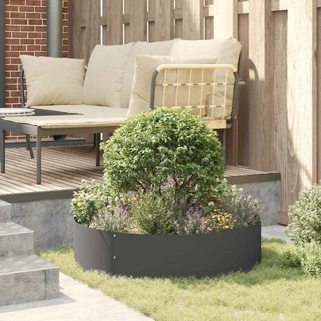 Tuin Bloempot Zwart 80 x 80 x 20 cm Staal 4