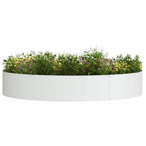 Tuin Bloempot Wit 120 x 120 x 20 cm Staal 3