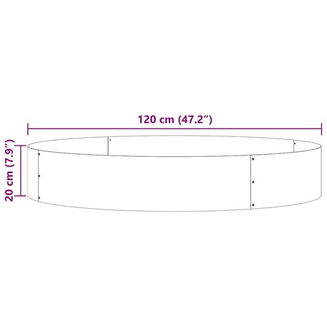 Tuin Bloempot Zilver 120 x 120 x 20 cm Gegalvaniseerd staal 7