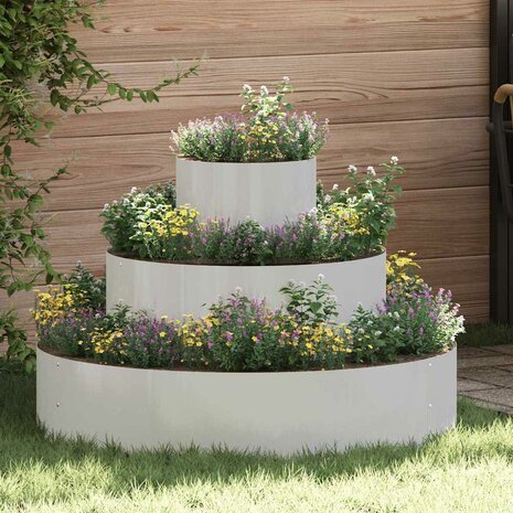 Tuin Bloempot Zilver 90 x 90 x 20 cm Roestvrij staal 1