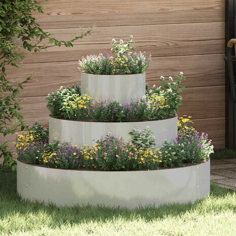 Tuin Bloempot Zilver 90 x 90 x 20 cm Gegalvaniseerd staal 1