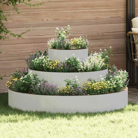 Tuin Bloempot Zilver 120 x 120 x 20 cm Roestvrij staal 1