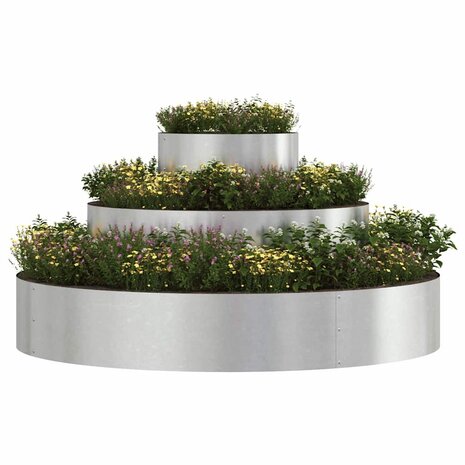 Tuin Bloempot Zilver 120 x 120 x 20 cm Roestvrij staal 3