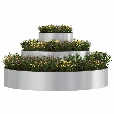Tuin Bloempot Zilver 120 x 120 x 20 cm Gegalvaniseerd staal 2