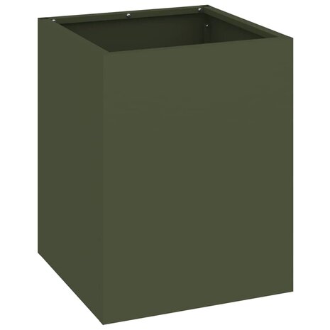 Tuin Bloempot Olijfgroen 32 x 32 x 40 cm Koudgewalst staal 2
