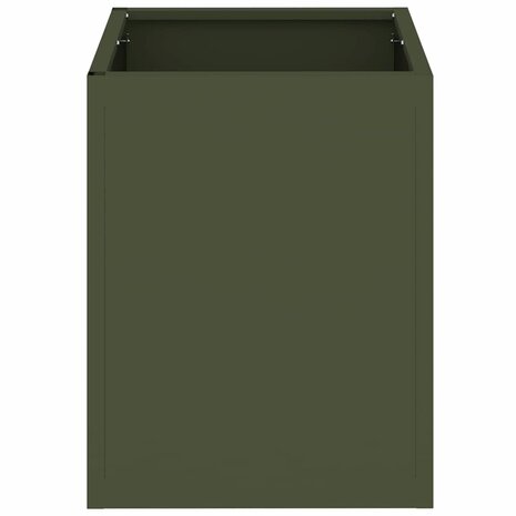 Tuin Bloempot Olijfgroen 32 x 32 x 40 cm Koudgewalst staal 6