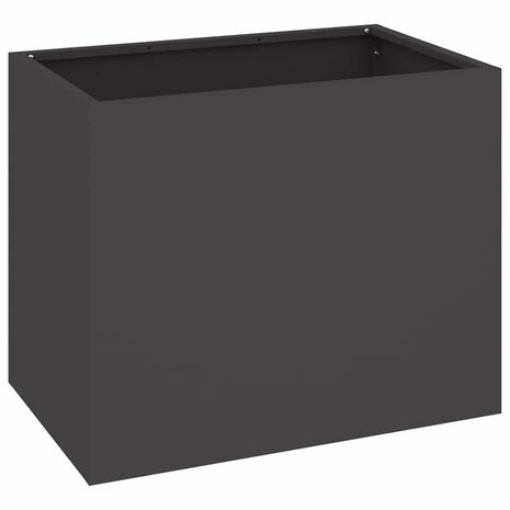 Tuin Bloempot Zwart 50 x 32 x 40 cm Koudgewalst staal 2