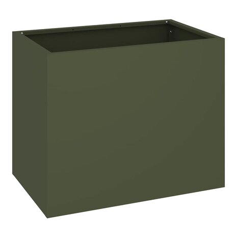 Tuin Bloempot Olijfgroen 50 x 32 x 40 cm Koudgewalst staal 2