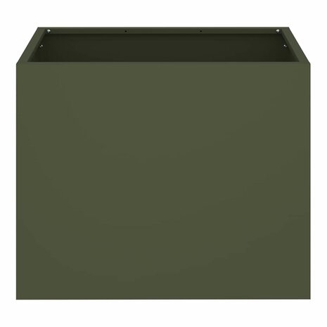 Tuin Bloempot Olijfgroen 50 x 32 x 40 cm Koudgewalst staal 5