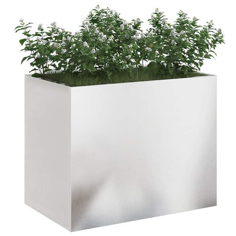 Tuin Bloempot Zilver 50 x 32 x 40 cm Roestvrij staal 3