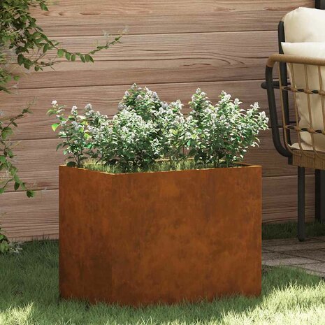 Tuin Bloempot Bruin 50 x 32 x 40 cm Verweerd staal 1