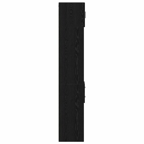 Slanke Opbergkast Zwart eiken 30 x 42.5 x 225 cm Bewerkt hout 8