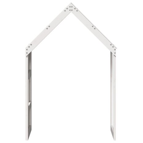 Kinderbedhuisje 55x84x132 cm massief grenenhout wit 5