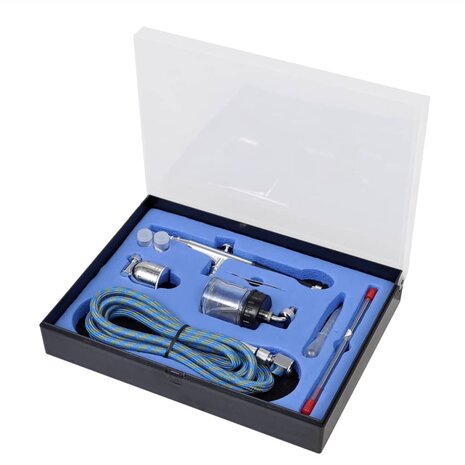 Airbrush set met glazen beker 0,2 / 0,3 / 0,5 mm mondstukken 2